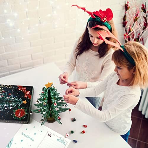 LIHAO Christmas Advent Calendar 2026, 24 Days Tabletop Tree Countdown | 24PCS Ornaments, for Boys, Girls, Party Favors, Classroom Prizes, Xmas Gift