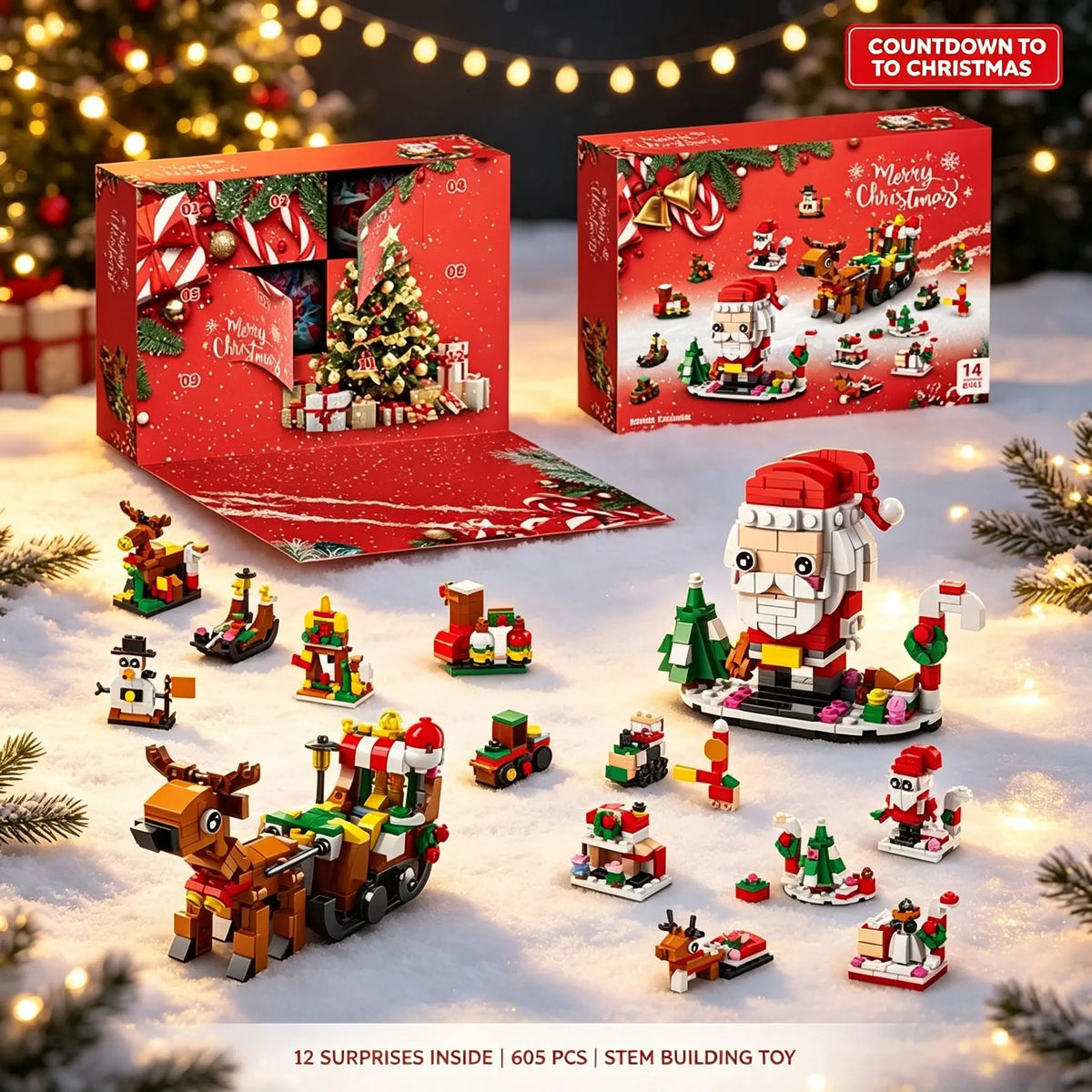 Christmas Advent Building Blocks Calendar