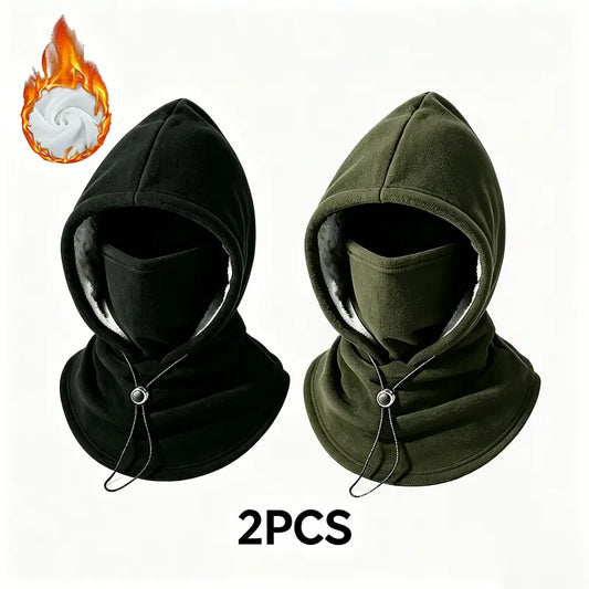 Winter Thermal Balaclava Fleece Hooded Face Mask Neck Warmer For Men And Women