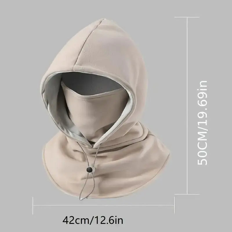 Winter Thermal Balaclava Fleece Hooded Face Mask Neck Warmer For Men And Women