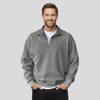 Classic Half Zip Collar Sweatshirt