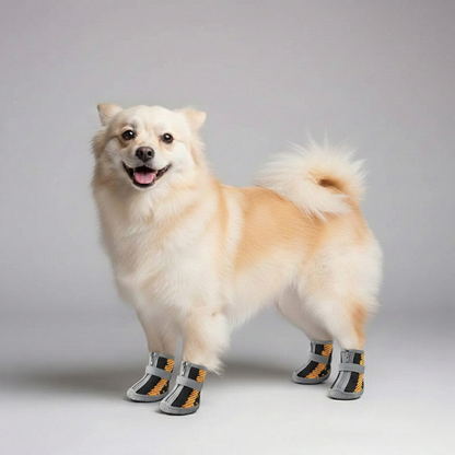 4 Pieces Of Winter Snow Hiking Dog Boots