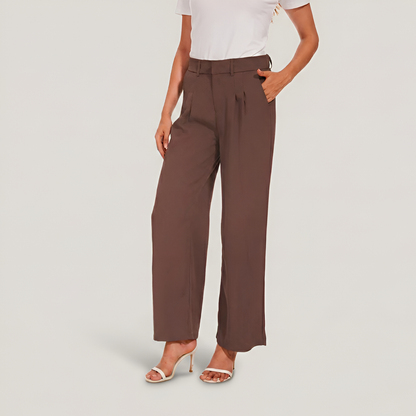 Pleated Front Tailored Full Length Pants