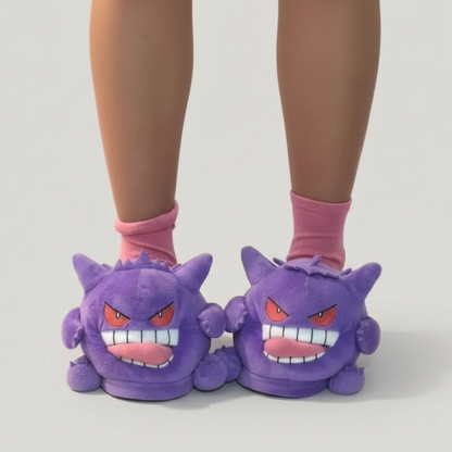 Plush Cartoon Monster Character Slip On Slipper