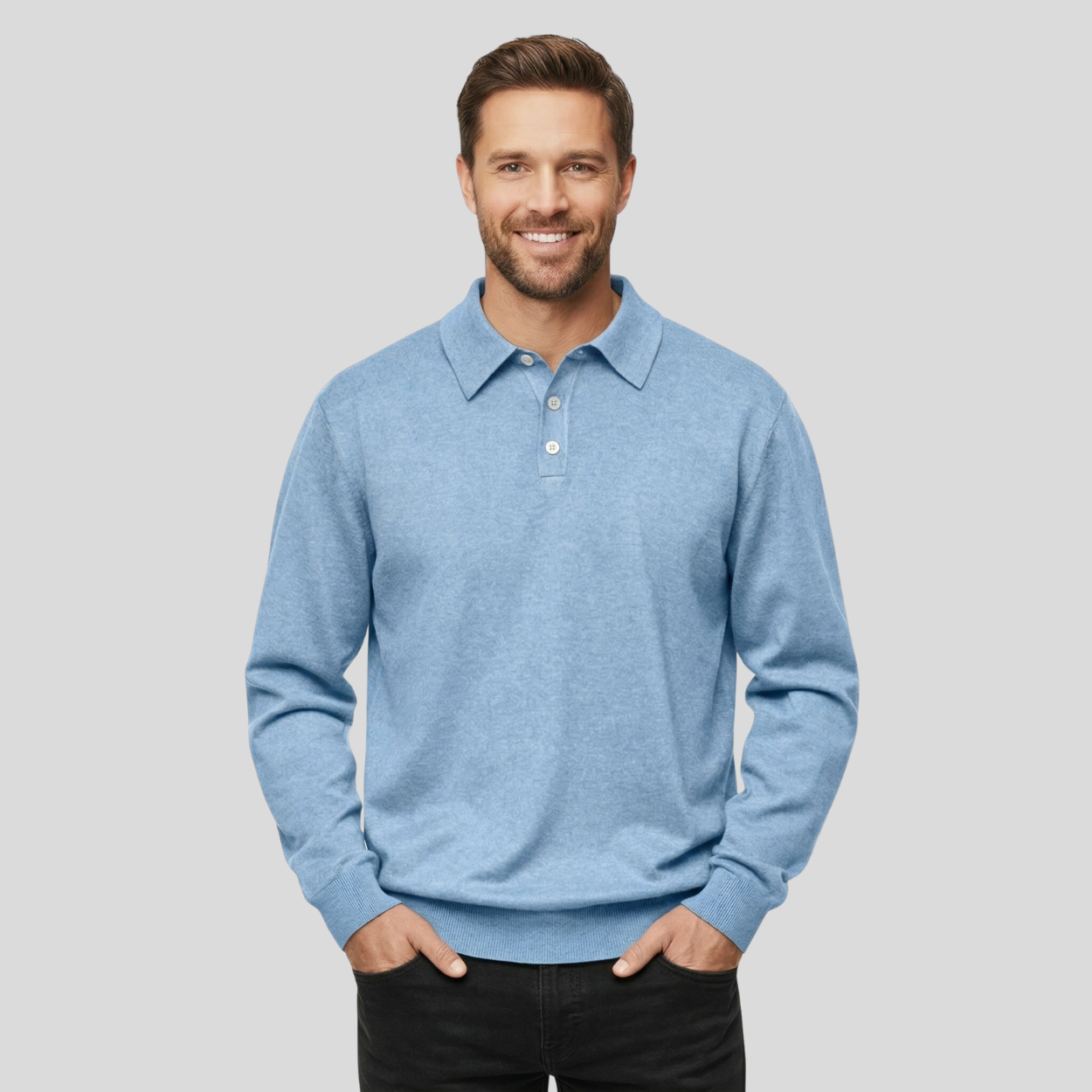 Classic Cashmere Lapel Polo T Shirt
