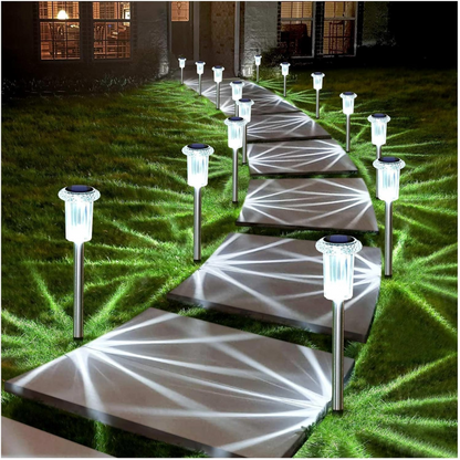 Pack Of 10 Solar Pathway Lights Outdoor Waterproof LED | SLIMG:7259928503457435246