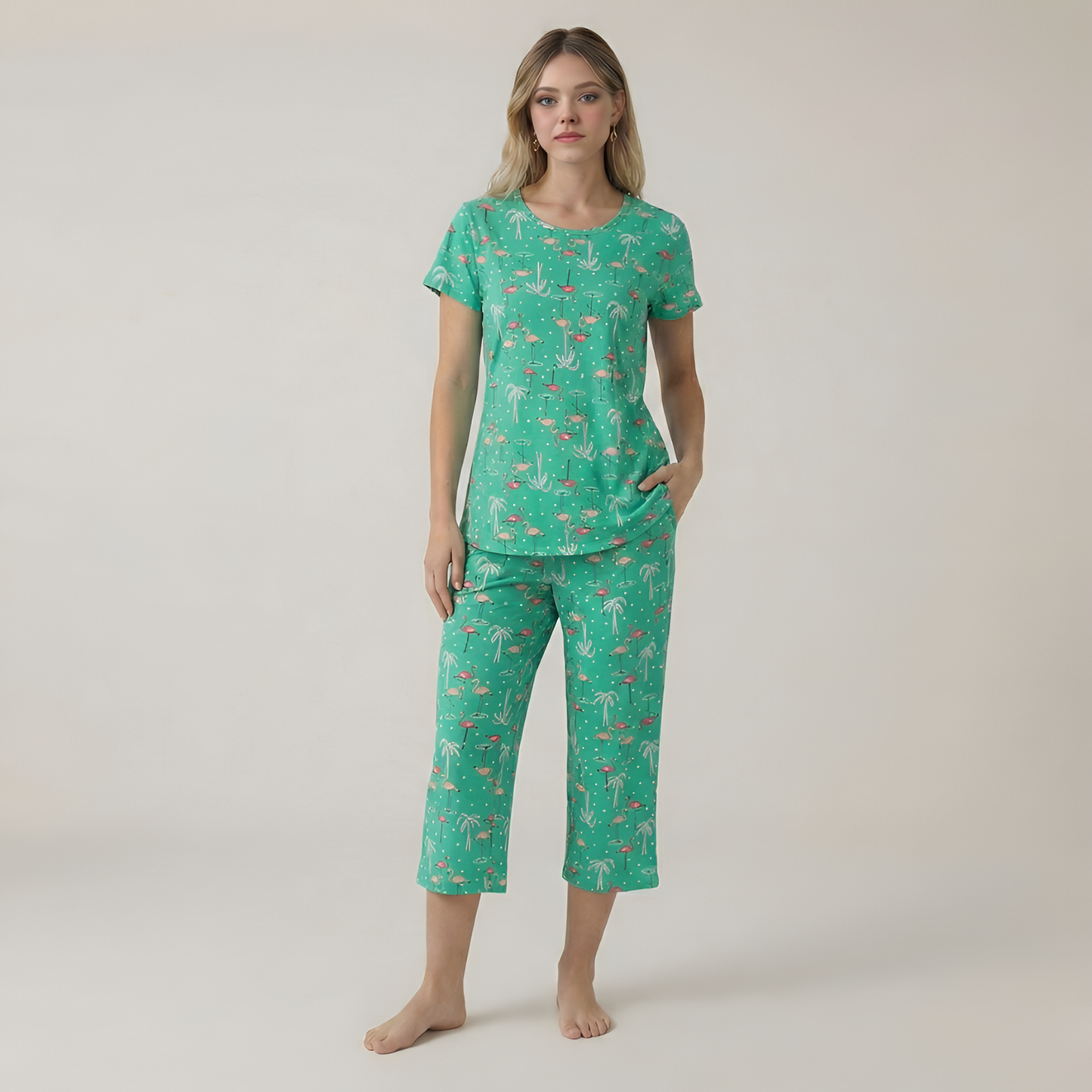 Two Piece Nightwear Pajama Set For Women