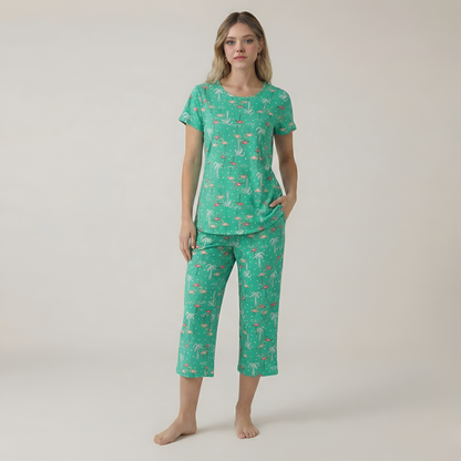 Two Piece Nightwear Pajama Set For Women