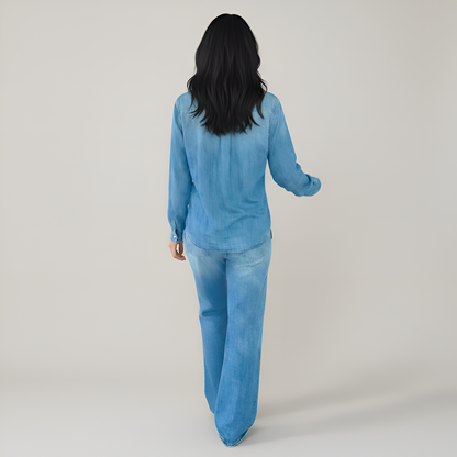 Soft And Stretchy Two Piece Pajama Set For Women