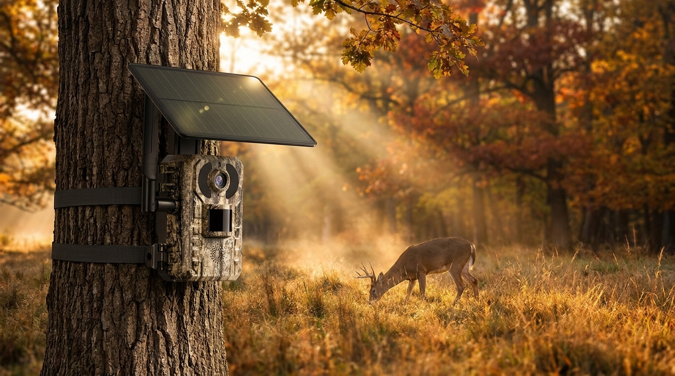 Solar Cellular Camera in use on a treeline
