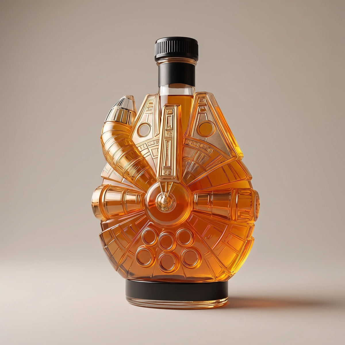 Starship Whiskey Decanter on a dark studio background