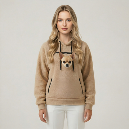 Kangaroo Style Pet Carrying Hoodie With Front Pocket