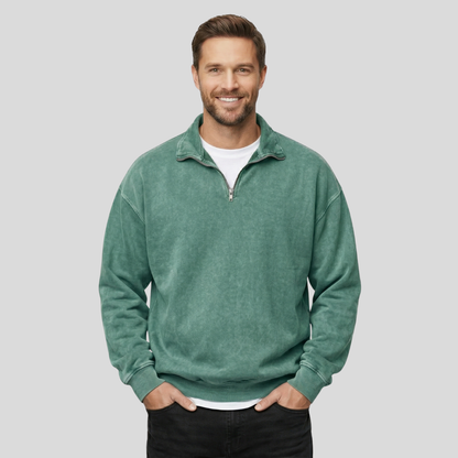 Classic Half Zip Collar Sweatshirt