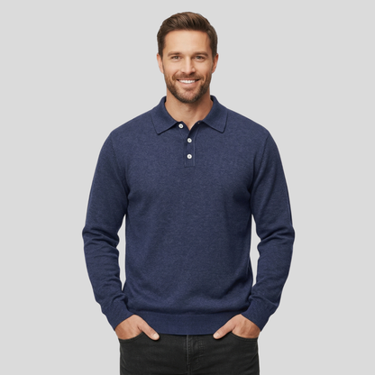 Classic Cashmere Lapel Polo T Shirt