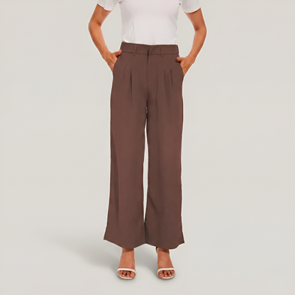 Pleated Front Tailored Full Length Pants