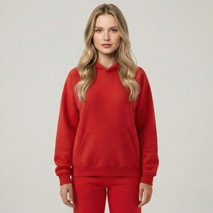 Rhinestone Speckled Pullover Hoodie With Kangaroo Pocket