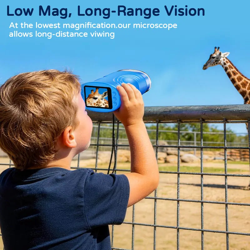 【2027 Upgrade】SEEKID 1000X Handheld Microscope for Kids with 4K 2.0" Screen, Photo & Video Camera, Rechargeable and Portable, a Fun STEM Gift & Birthday Present for Ages 3+,back to school