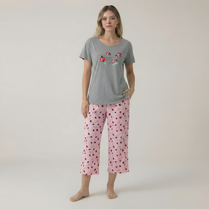 Two Piece Nightwear Pajama Set For Women