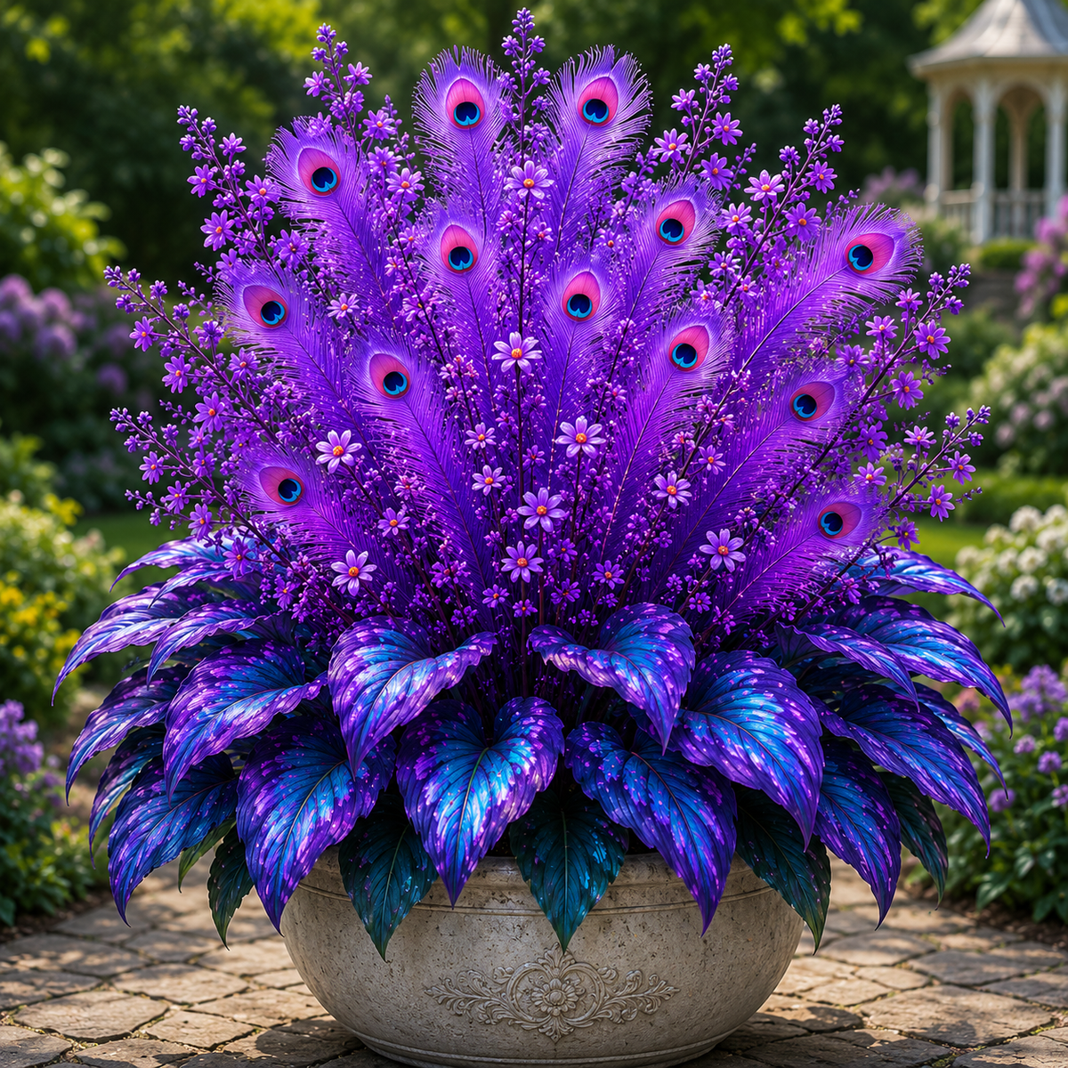 Peacock Flame Hosta Bulbs For Garden And Lawns