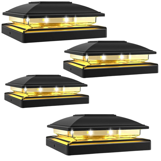 Solar Powered Post Cap Lights For Outdoor Deck And Fence