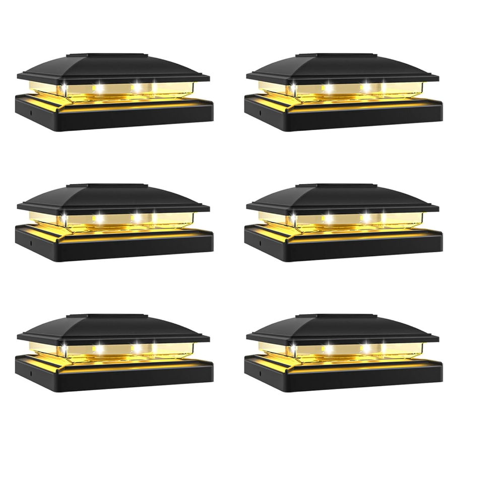 Solar Powered Post Cap Lights For Outdoor Deck And Fence