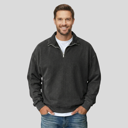 Classic Half Zip Collar Sweatshirt