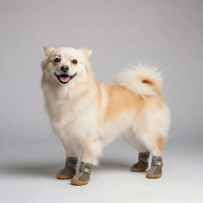 4 Pieces Of Winter Snow Hiking Dog Boots