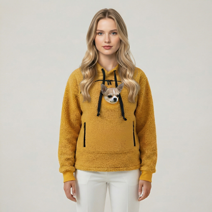 Kangaroo Style Pet Carrying Hoodie With Front Pocket