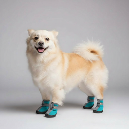 4 Pieces Of Winter Snow Hiking Dog Boots