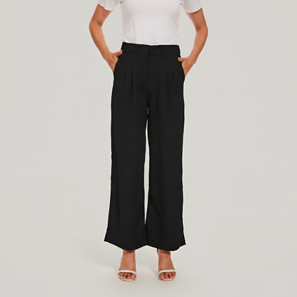 Pleated Front Tailored Full Length Pants