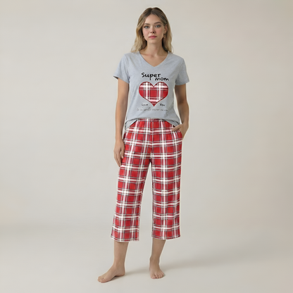 Two Piece Nightwear Pajama Set For Women