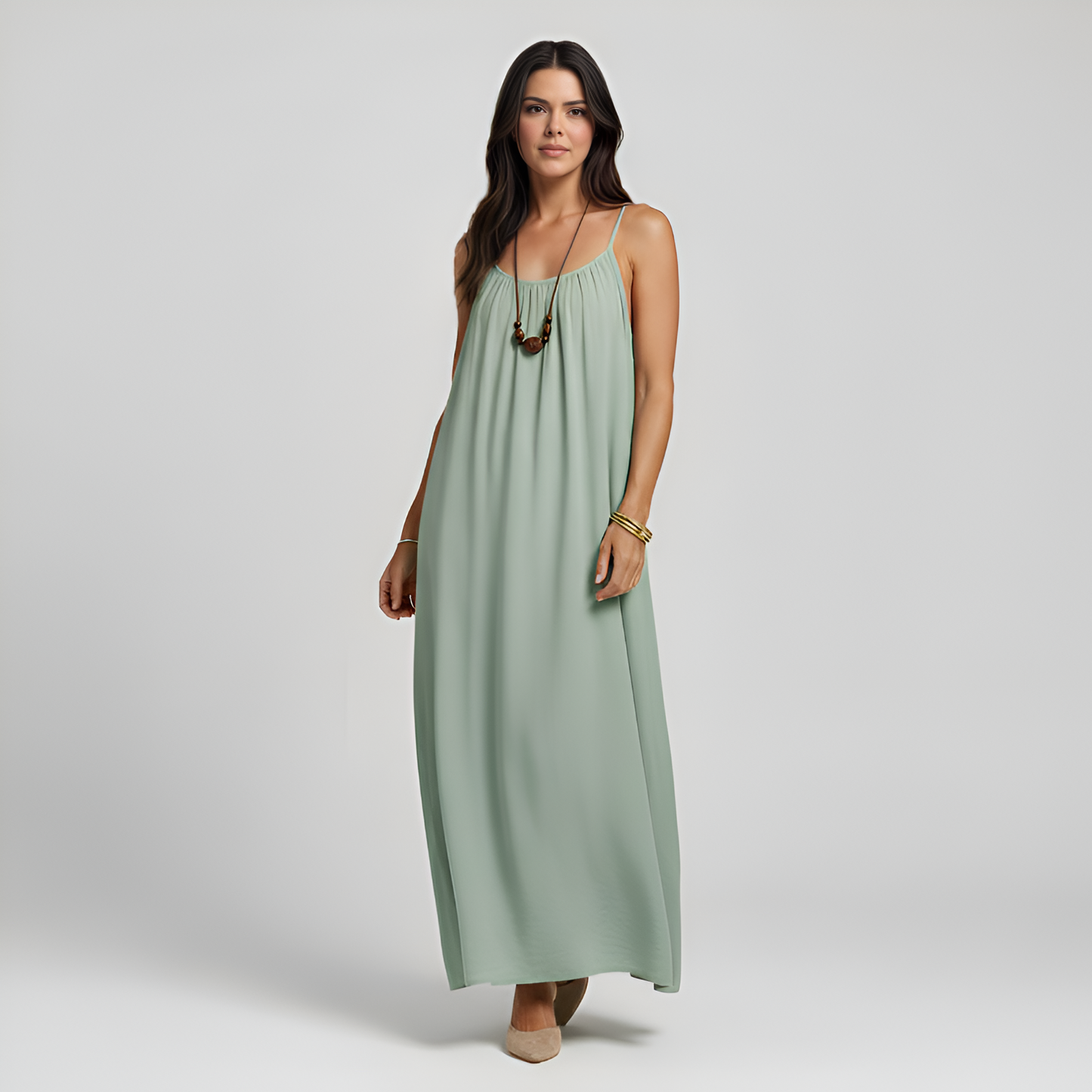 Adjustable Strap Cami Maxi Dress For Women