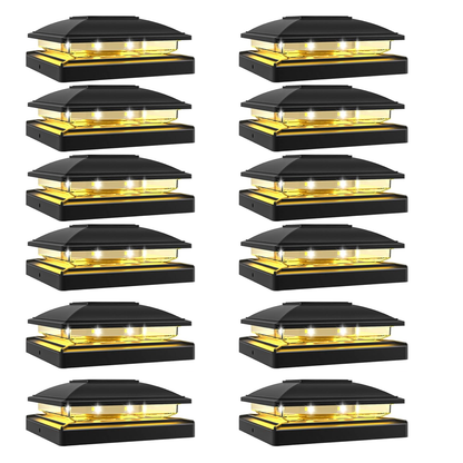 Solar Powered Post Cap Lights For Outdoor Deck And Fence