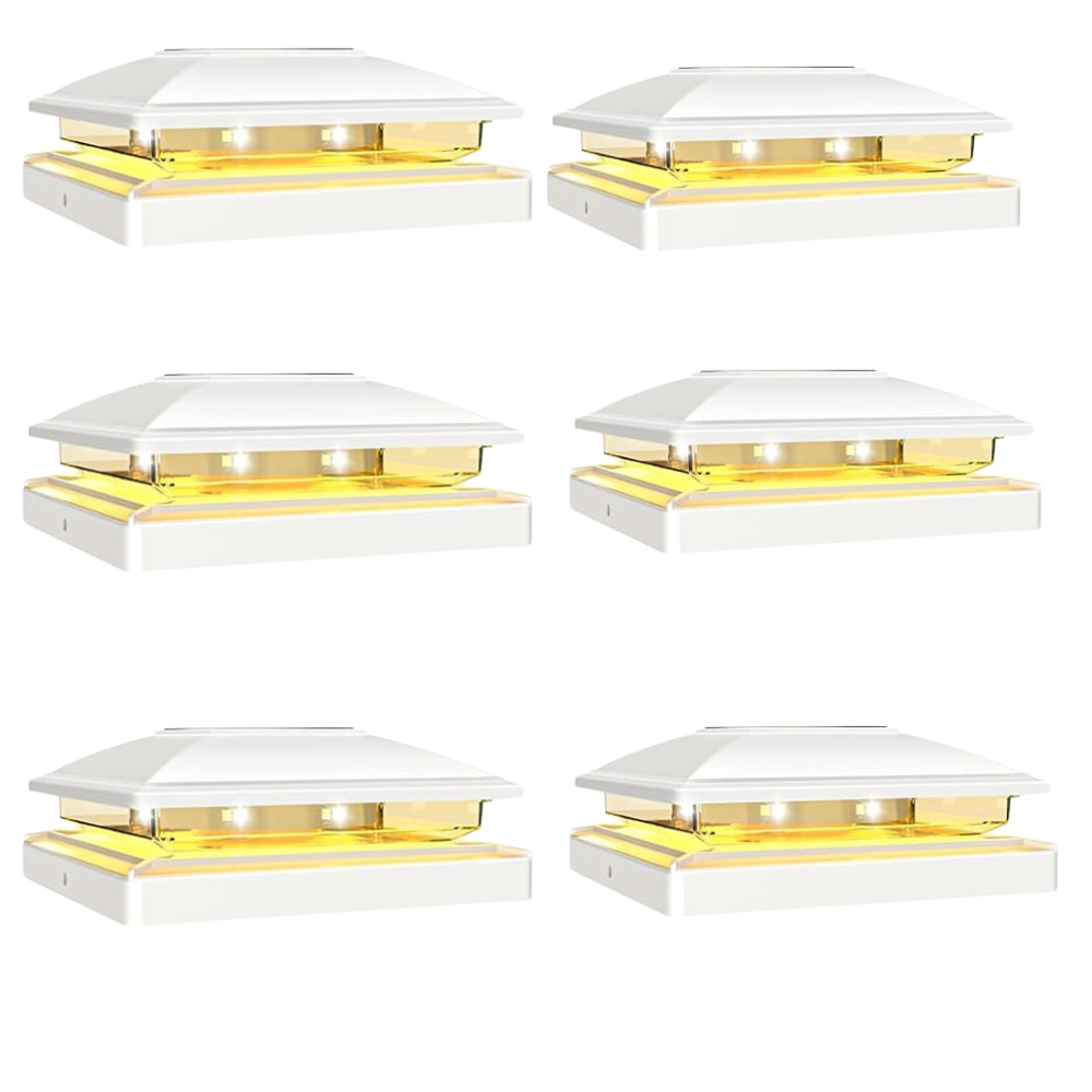 Solar Powered Post Cap Lights For Outdoor Deck And Fence