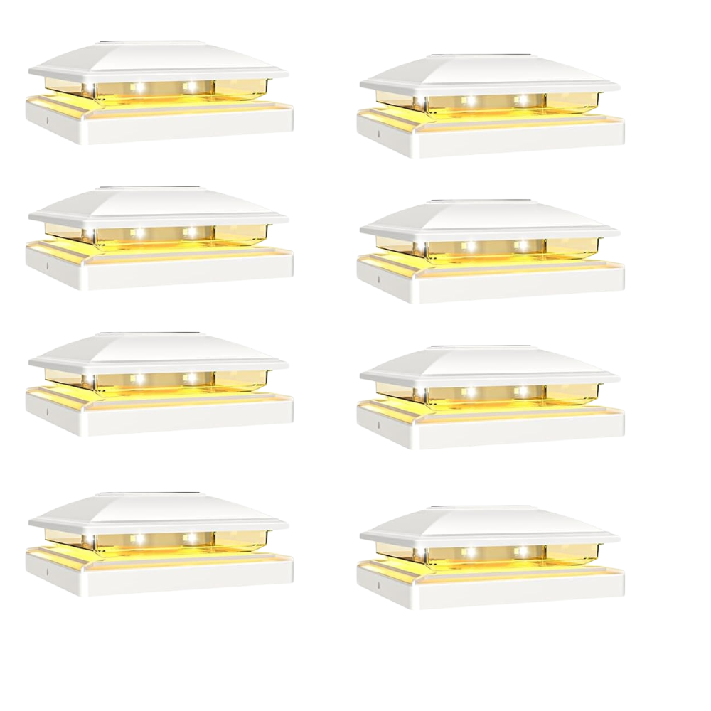 Solar Powered Post Cap Lights For Outdoor Deck And Fence
