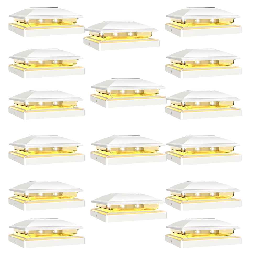Solar Powered Post Cap Lights For Outdoor Deck And Fence