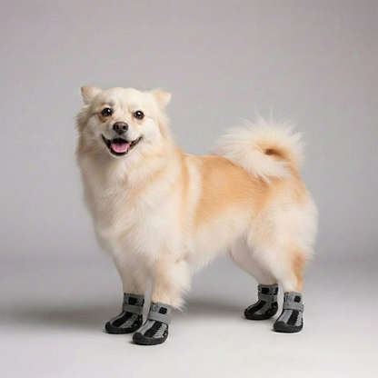 4 Pieces Of Winter Snow Hiking Dog Boots