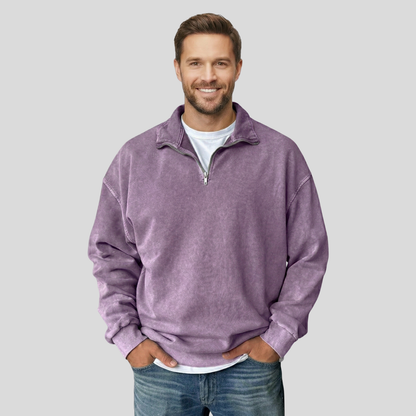Classic Half Zip Collar Sweatshirt