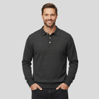 Classic Cashmere Lapel Polo T Shirt