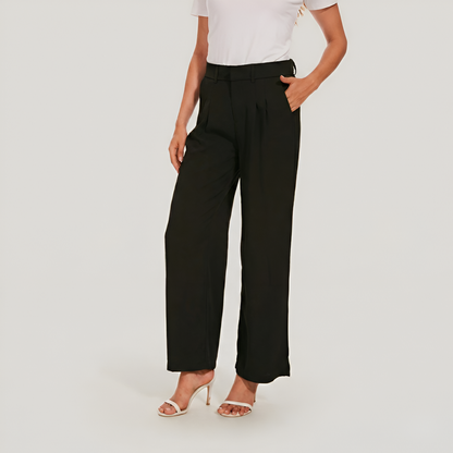 Pleated Front Tailored Full Length Pants