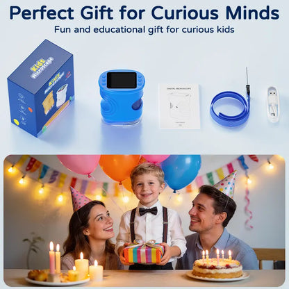 【2027 Upgrade】SEEKID 1000X Handheld Microscope for Kids with 4K 2.0" Screen, Photo & Video Camera, Rechargeable and Portable, a Fun STEM Gift & Birthday Present for Ages 3+,back to school
