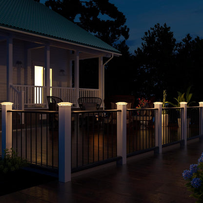 Solar Powered Post Cap Lights For Outdoor Deck And Fence