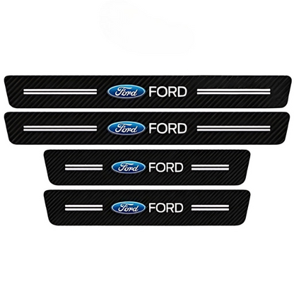4 Pack Door Sill Protector With Carbon Film Anti Scratch-Car Door Sills | SLIMG:7057174998935414177