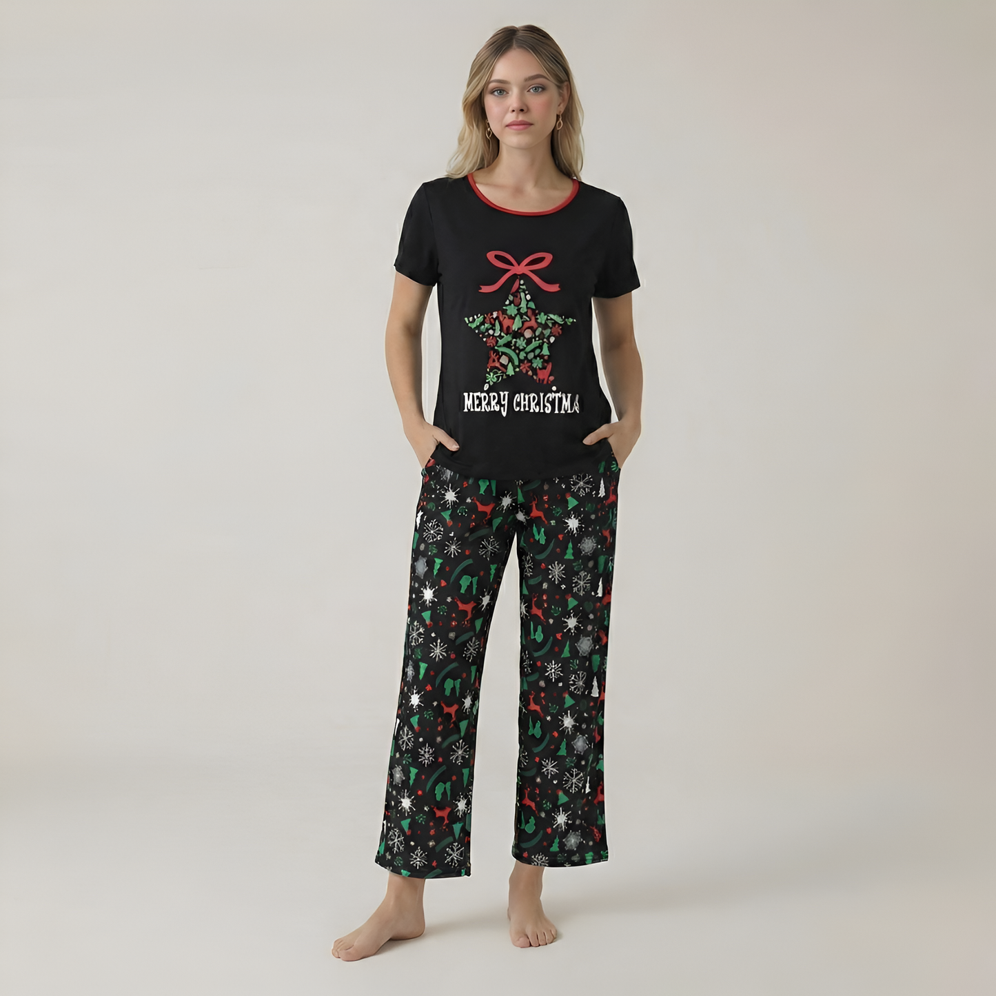 Two Piece Nightwear Pajama Set For Women