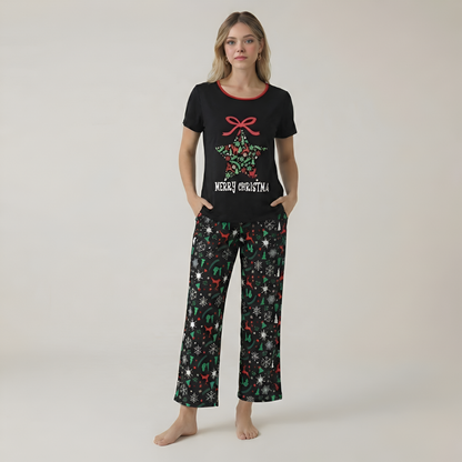 Two Piece Nightwear Pajama Set For Women