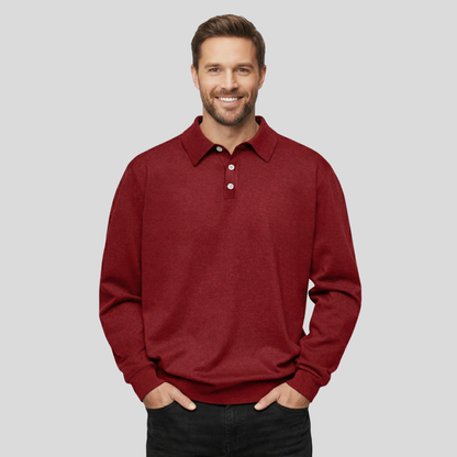 Classic Cashmere Lapel Polo T Shirt