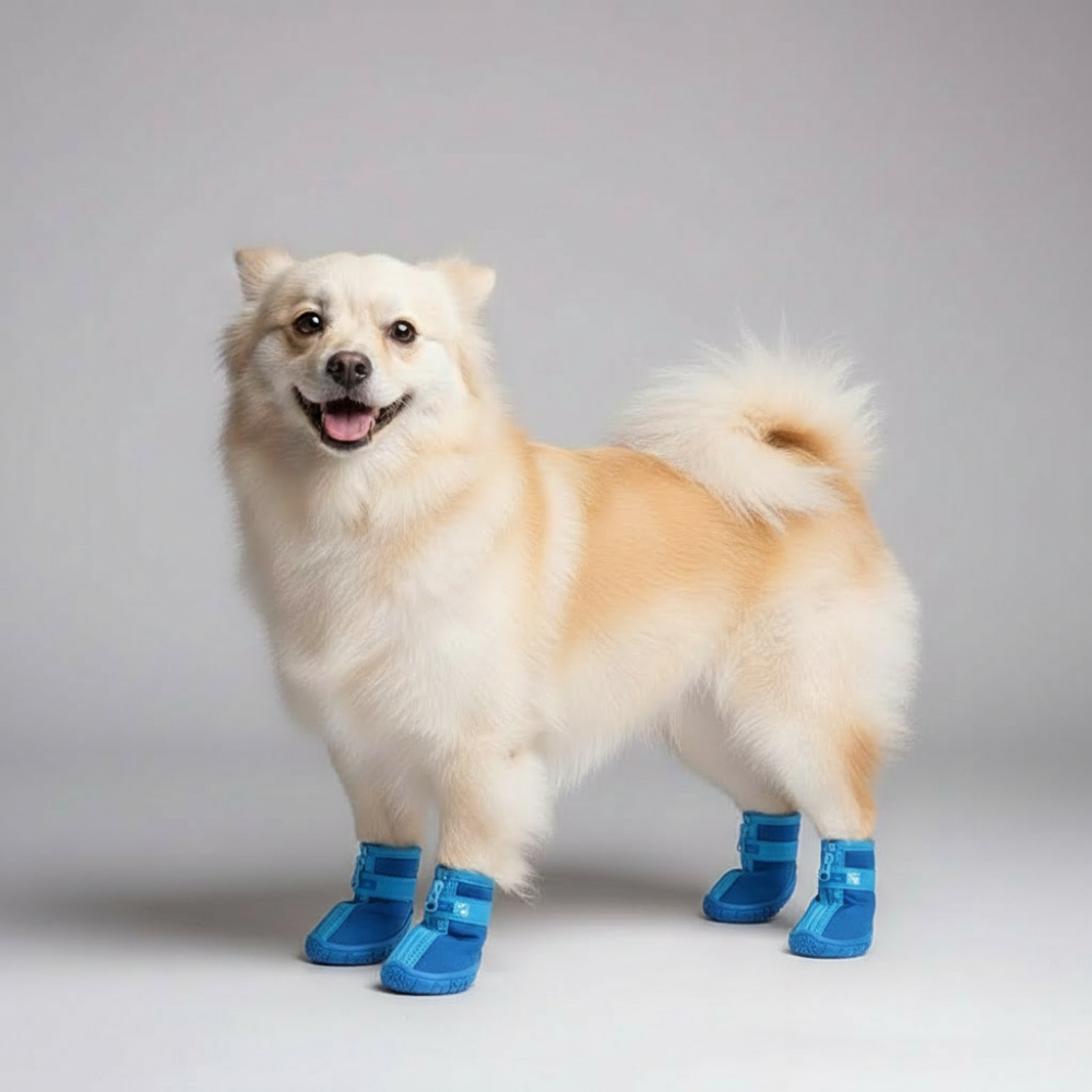 4 Pieces Of Winter Snow Hiking Dog Boots