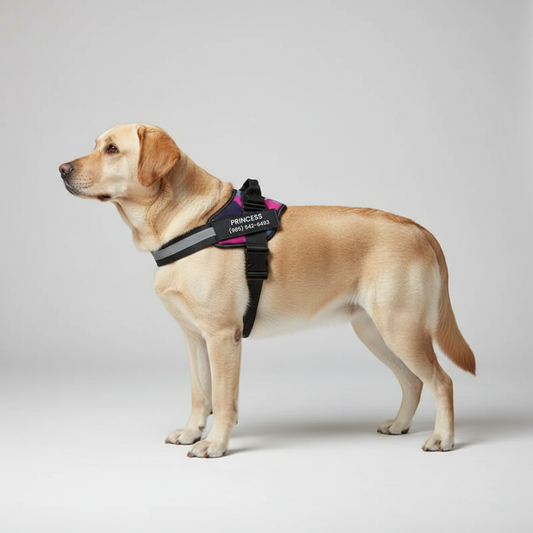 Heavy Duty Dog Harness With Custom Details