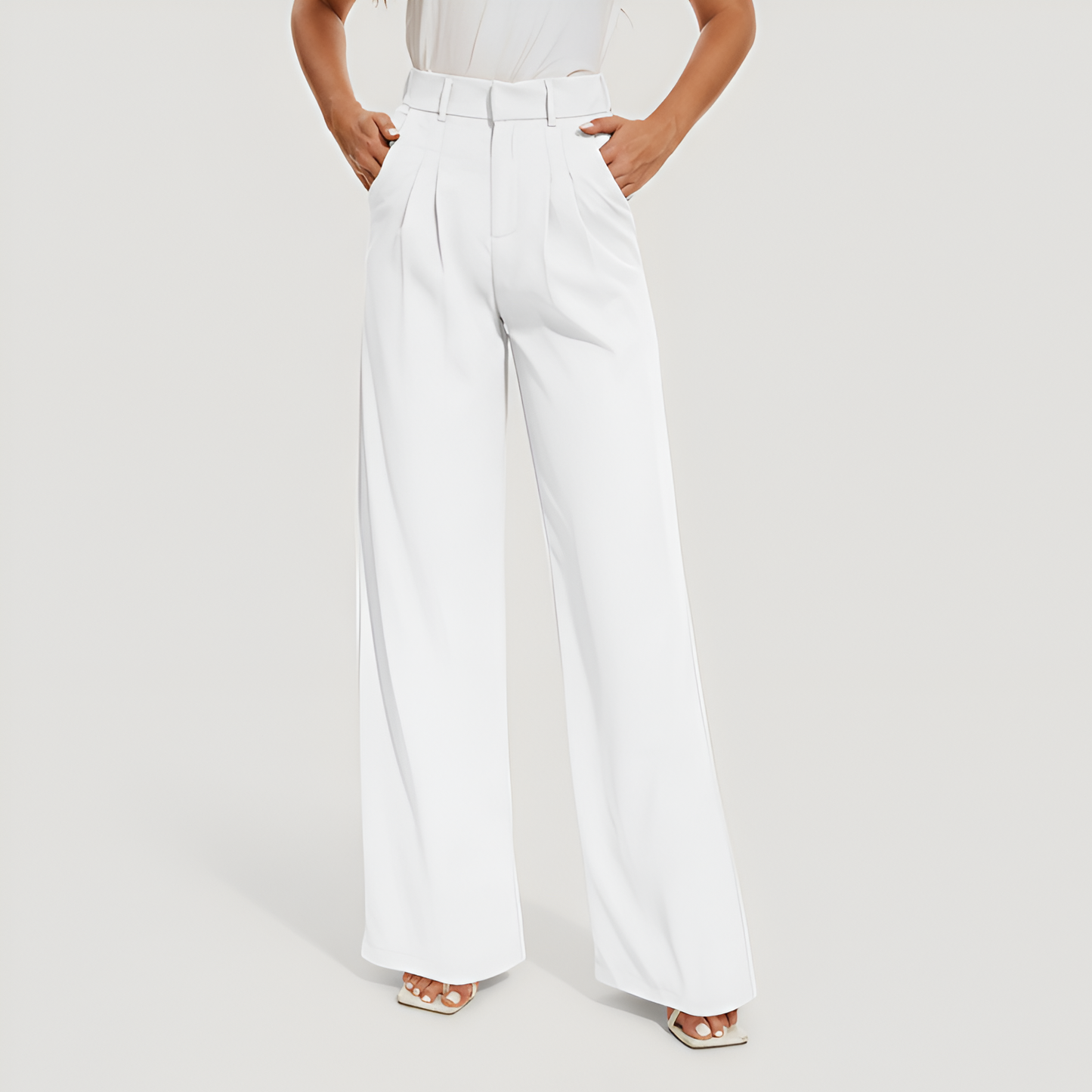 Pleated Front Tailored Full Length Pants