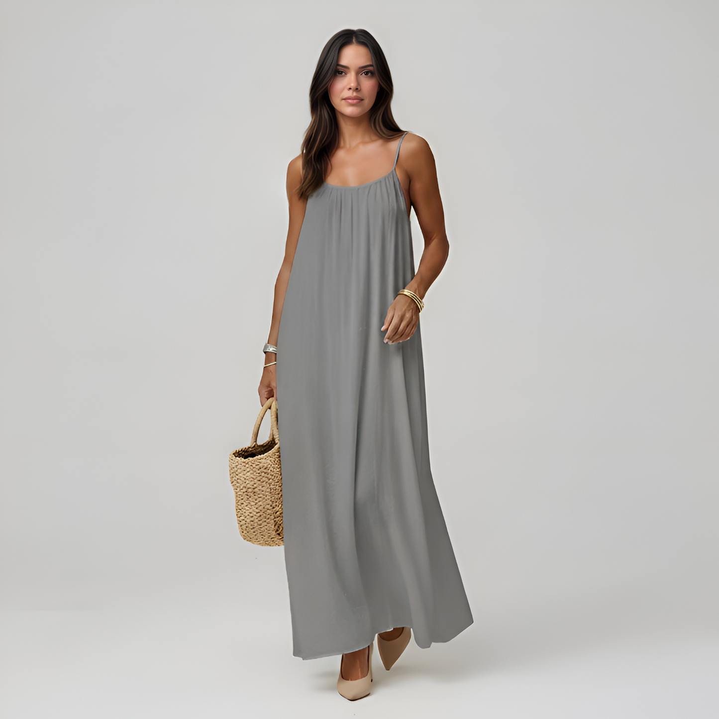 Adjustable Strap Cami Maxi Dress For Women